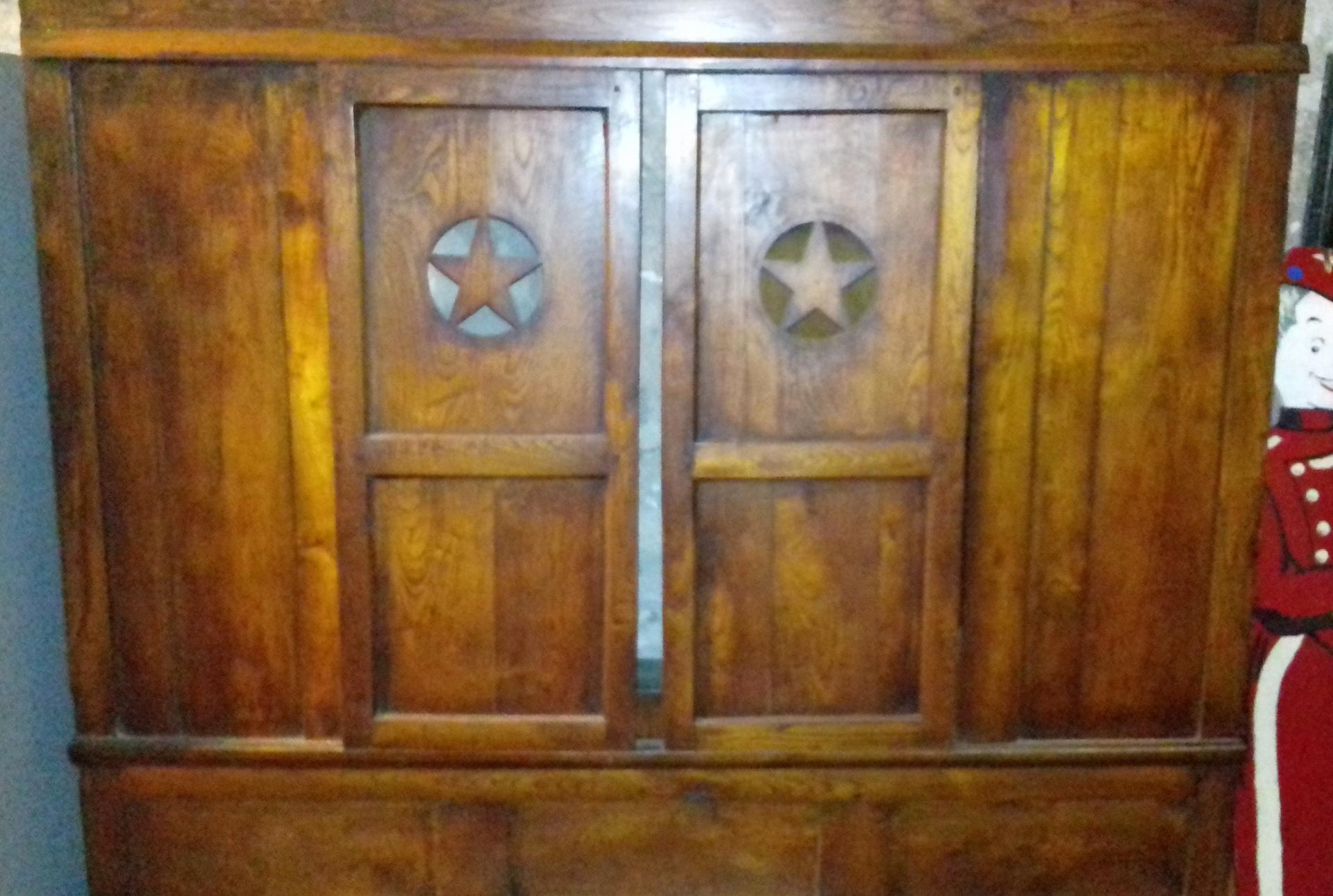 Façade de lit clos chêne XIXe